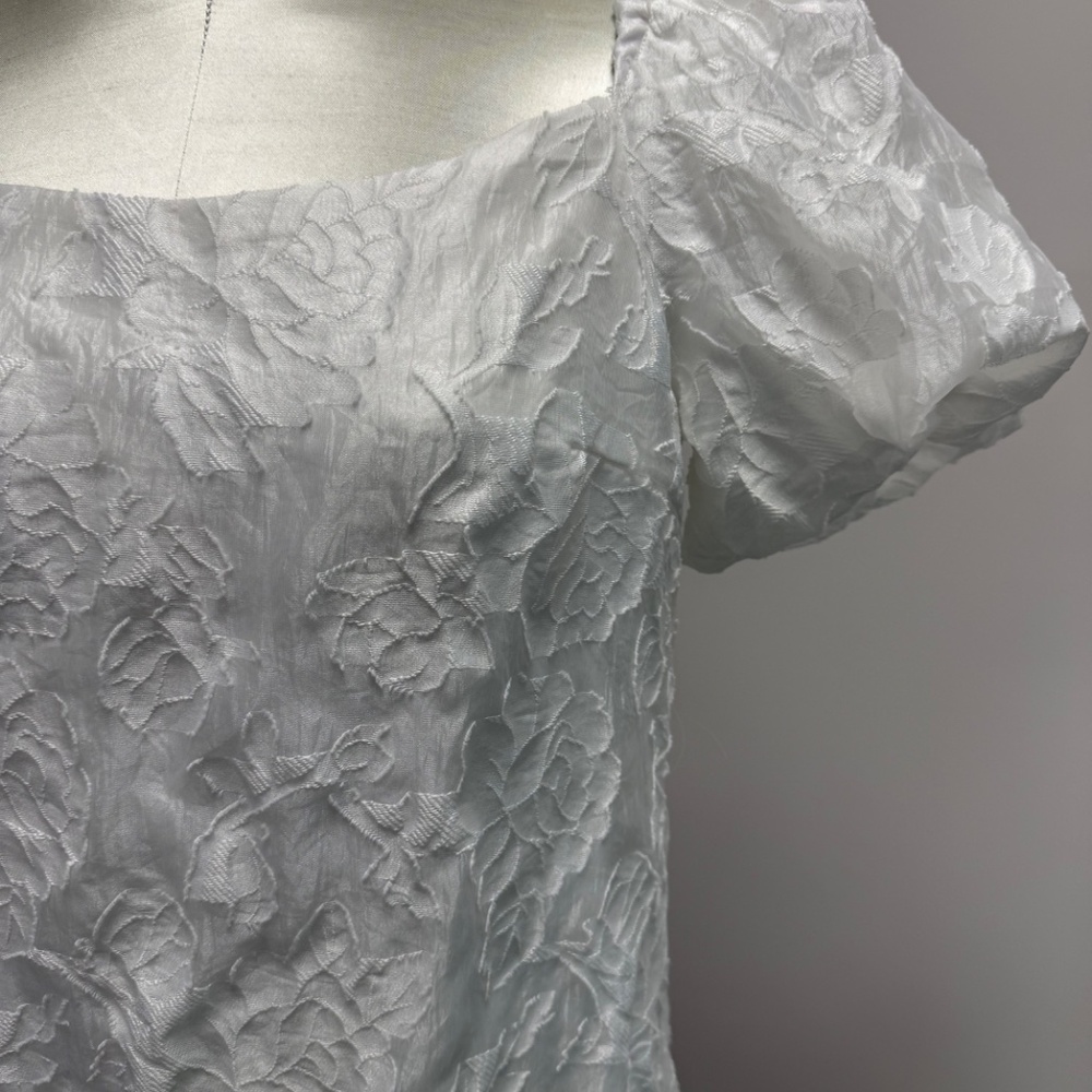 NWT She & Sky White Puff Sleeve Sheath - Picture 2 of 4